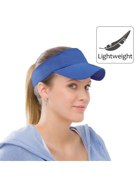 Sun Visor Sports Cotton Twill Plain Hat with Adjustable Strap for Men Women Outdoor Golf Tennis Running Jogging Hiking