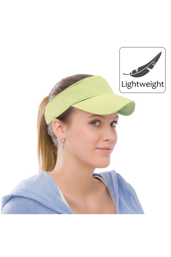 Sun Visor Sports Cotton Twill Plain Hat with Adjustable Strap for Men Women Outdoor Golf Tennis Running Jogging Hiking