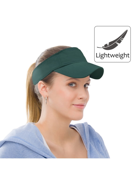 Sport Cotton Sun Visor Hat for Outdoor Activity, Green, One Size