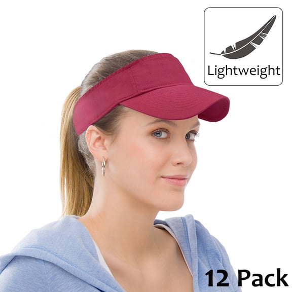 Sun Visor Sports Cotton Twill Plain Hat with Adjustable Strap for Men Women Outdoor Golf Tennis Running Jogging Hiking