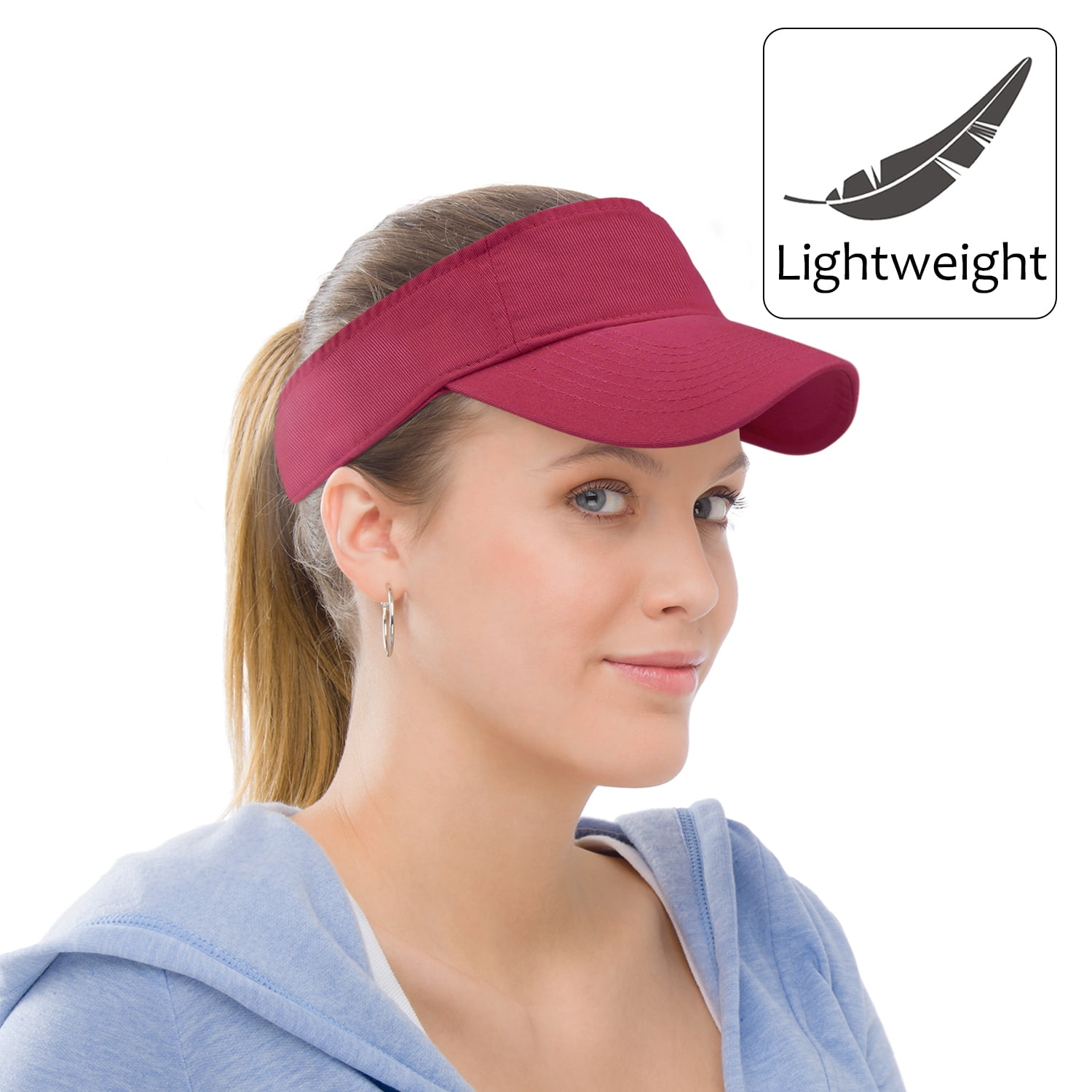 Lightweight Adjustable Sun Visor Hat for Running Golf Tennis Men main image 3