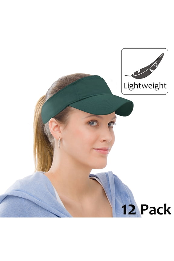 Sun Visor Sports Cotton Twill Plain Hat with Adjustable Strap for Men Women Outdoor Golf Tennis Running Jogging Hiking