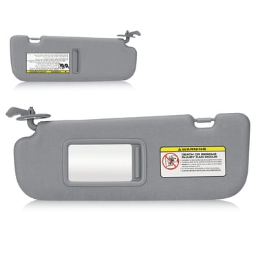 Gray Left Driver Side Sun Visor For 2011-2015 Hyundai Elantra MD – Direct Fit, With Mirror