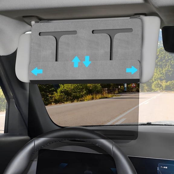 Sun Visor for Car Adjustable Extension Car Visor Sun Shade for Safe Driving Gray