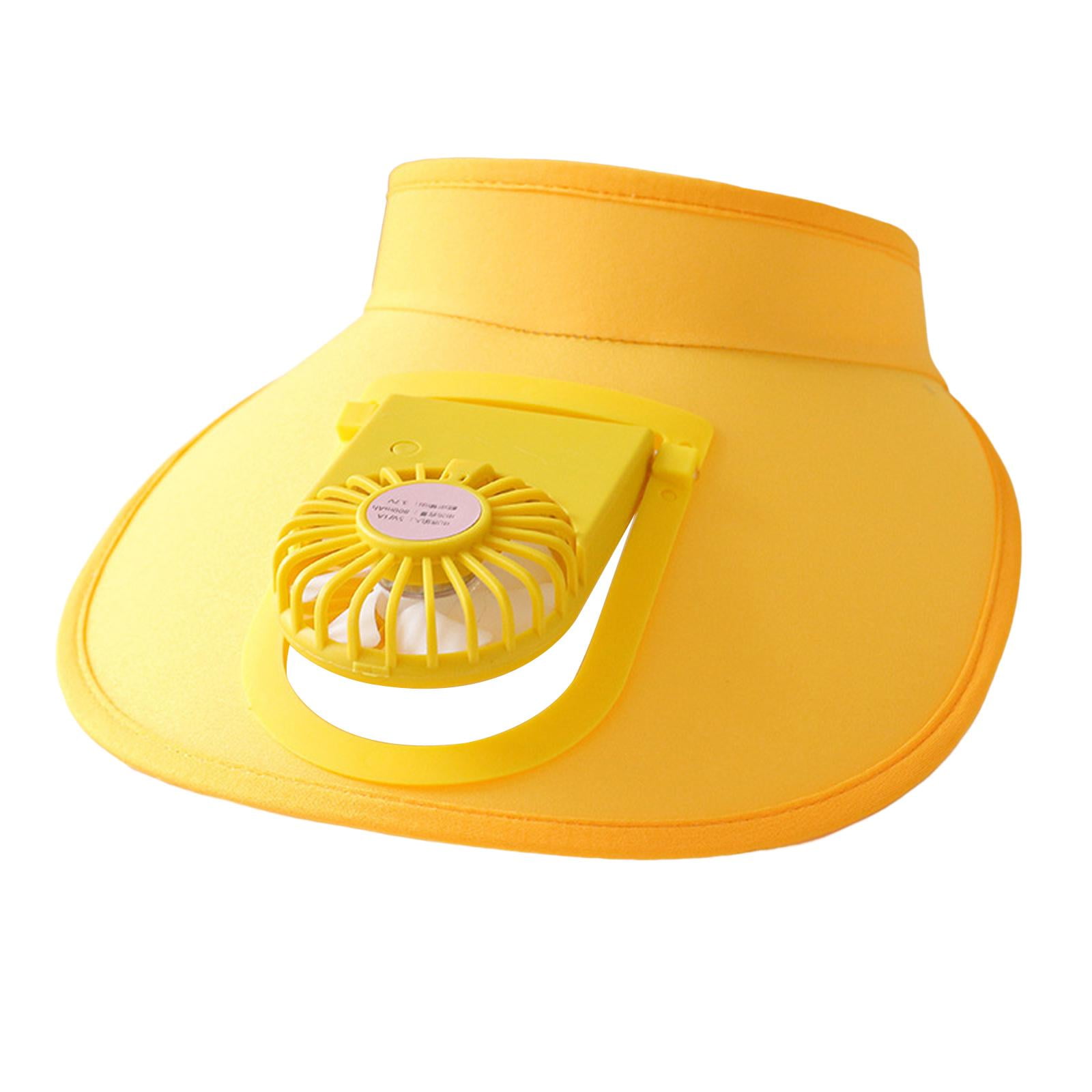 Sun Visors Hat with Fan Visor Fan Hat for Adult Kid with 3 Gear Wind