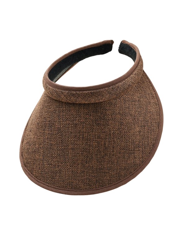 Sun Visors for Women Men, Lightweight Sun Hat Sunvisor for Running, Portable Outdoor Sports Visor for Beach Summer Hiking and Walking, Breathable Cap, Lightweight Visor for Travel, Brown