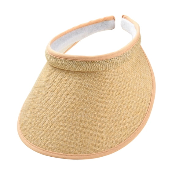 Sun Visors for Women Men, Lightweight Sun Hat Sunvisor for Running, Portable Outdoor Sports Visor for Beach Summer Hiking and Walking, Breathable Cap, Lightweight Visor for Travel, Beige