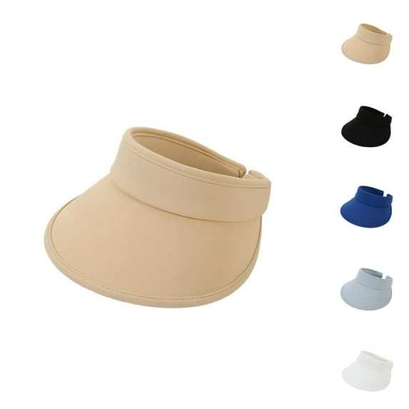 Sun Visors for Women – UV Protection Foldable Cotton Golf Hat, Lightweight High Ponytail Sport Visor Hat for Tennis, Outdoor Hiking, Travel, and Pool Days