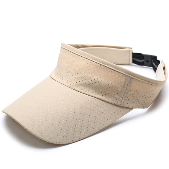 Sun Visors for Men Women Sports Baseball Caps Outdoor Running Hat Adjustable Breathable Lightweight, Beige