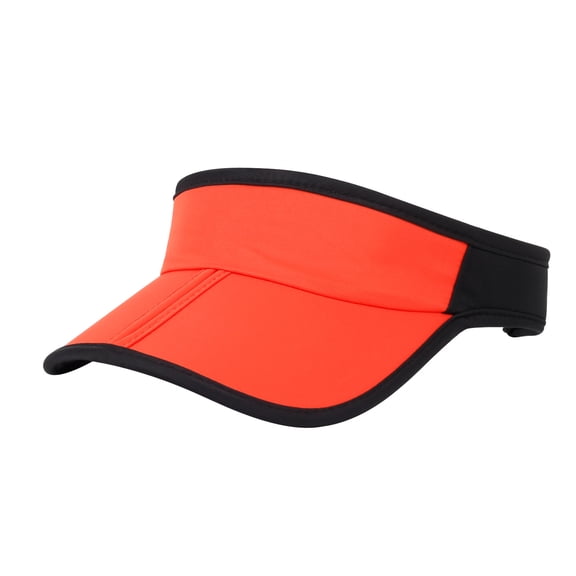 Sun Visors for Women Foldable Golf Visor for Men Adjustable UV Protection Visor Hat for Tennis Running Outdoor Sports Vermilion One Size