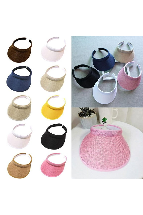 Sun Visors for Women Golf Visor Women Sports Sun Visor Hat Cloth Covered Slip on Visor Cotton Visor Cap Tennis Visor for Men