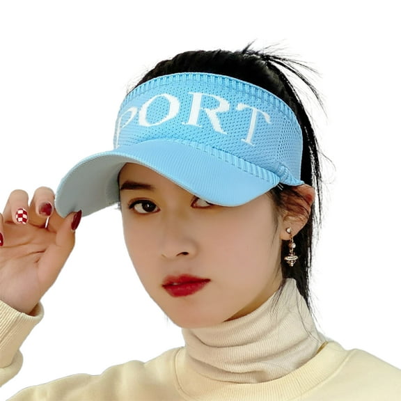 Sun Visors for Women Men Sports Sun Visor Hats for Women Cotton Summer UV Hat with Ponytail Hole