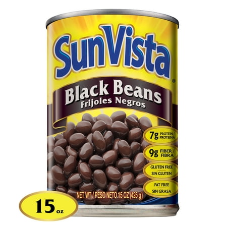 SunVista Black Beans 15 oz. Can