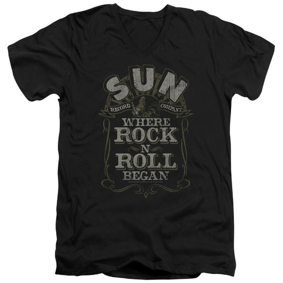 Sun - Where Rock Began - Slim Fit V Neck Shirt - X-Large