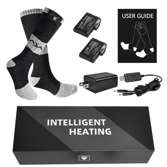 Sun Will 7.4V 2200mAh Electric Heated Scoks,Rechargeable Warm Compression Socks for Women Men S-XL