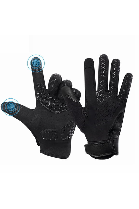 Unisex Full Finger Fitness Gloves Breathable Anti-Slip Workout Gloves with Touchscreen for Gym Weight Lifting Cycling S-2XL