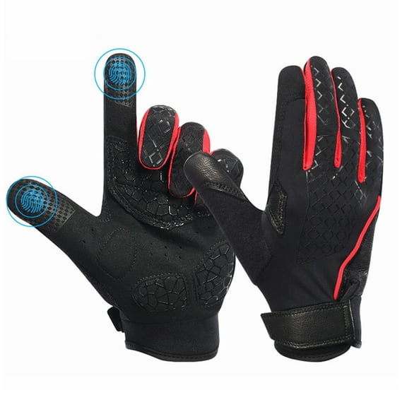 Sun Will Adult Sports Fitness Gloves, Anti-Slip Breathable Workout Gloves for Cycling Red S-2XL