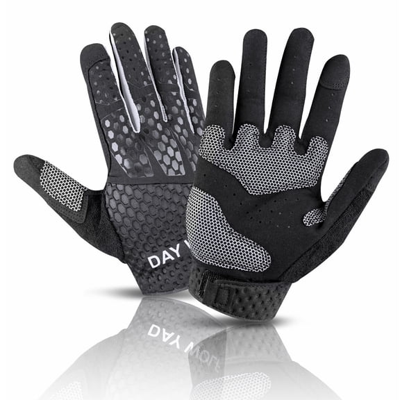 DAY WOLF Touchscreen Fitness Gloves Anti-Slip Breathable Full Finger Gym Gloves for Weight Lifting Running Cycling S-2XL