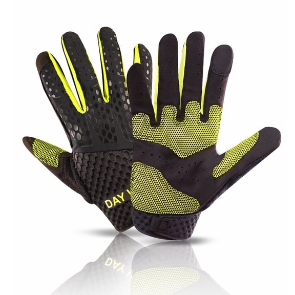 DAY WOLF Touchscreen Fitness Gloves Anti-Slip Breathable Full Finger Gym Gloves for Weight Lifting Running Cycling S-2XL