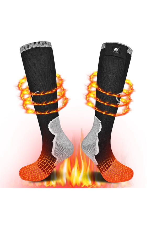 Sun Will Electric Warm Socks 7.4V 2200mAh Rechargeable Battery Socks for Men and Women S-XL