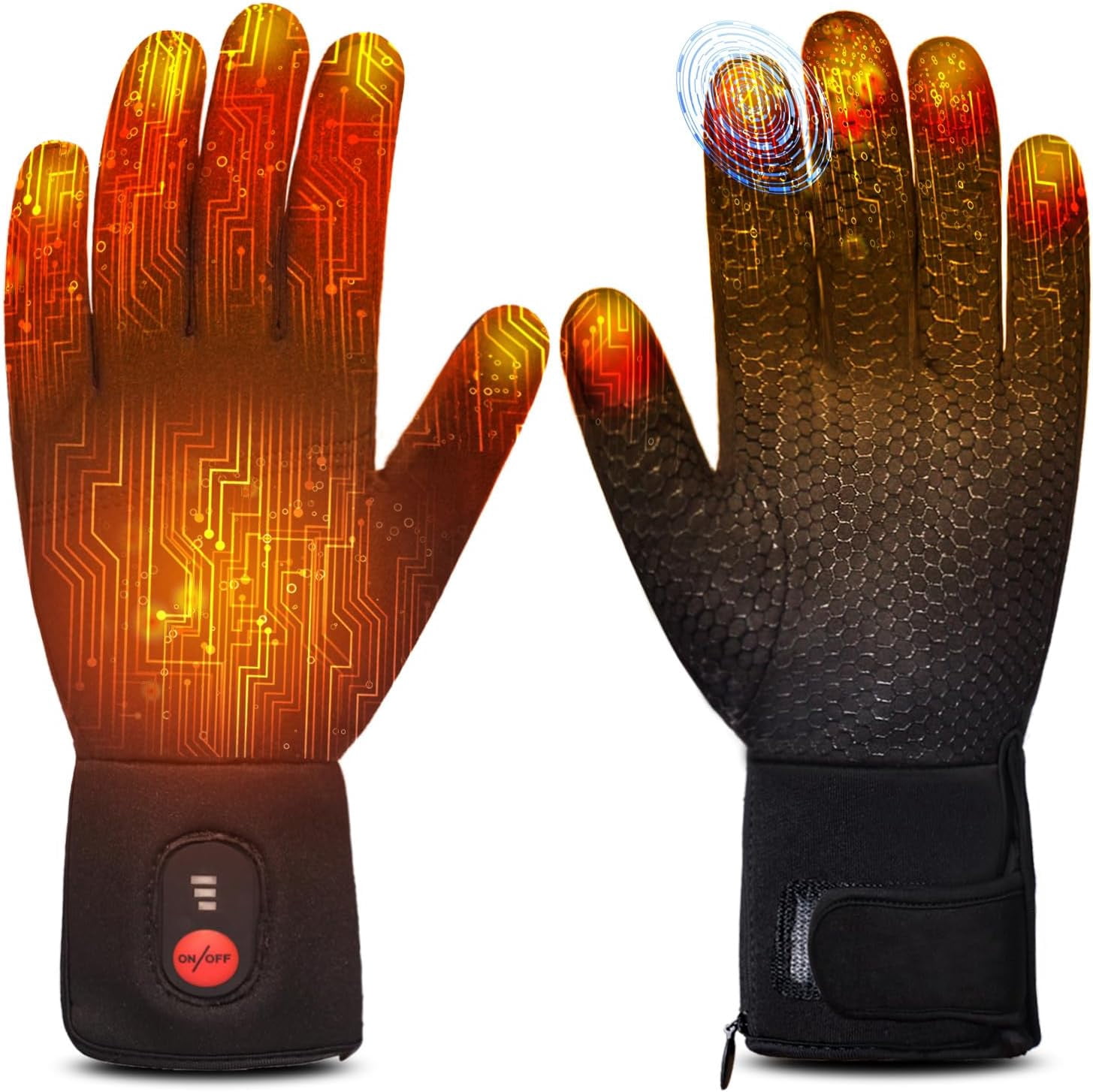 Sun Will Heated Glove Liners for Men Women,Rechargeable Electric Battery Heating Riding Ski Snowboarding Hiking Cycling Hunting Thin Gloves Hand Warmer