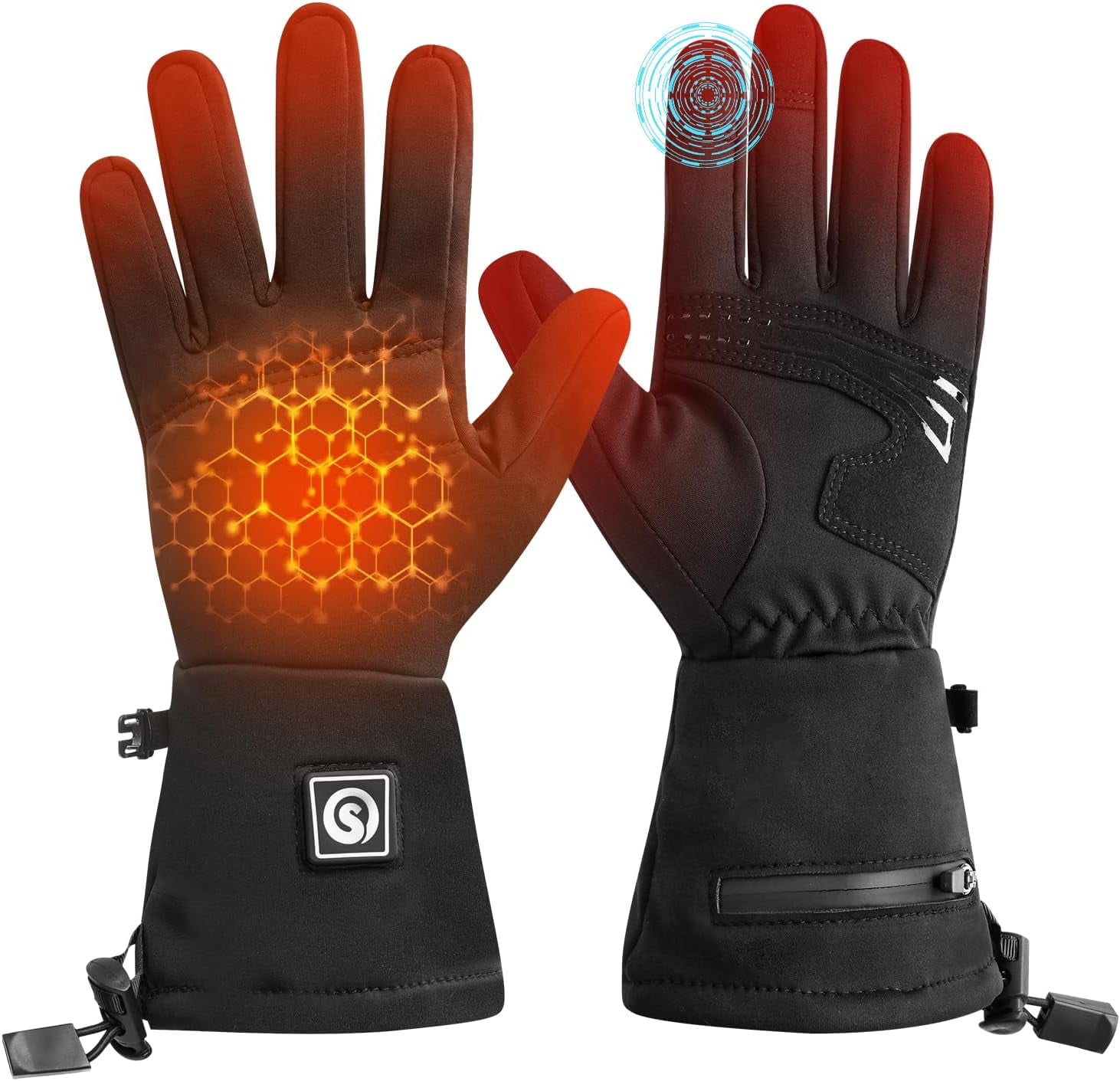 Sun Will Heated Glove Liners for Men Women,Rechargeable Electric Battery Heating Riding Ski Snowboarding Hiking Cycling Hunting Thin Gloves Hand Warmer
