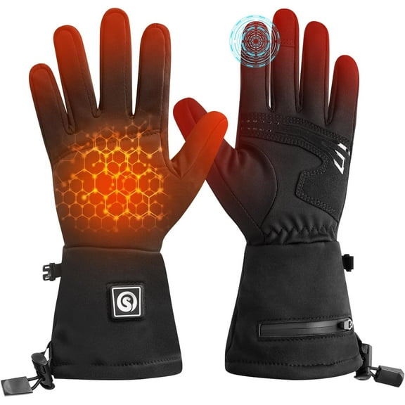 Sun Will Heated Glove Liners for Men Women,Rechargeable Electric Battery Heating Riding Ski Snowboarding Hiking Cycling Hunting Thin Gloves Hand Warmer