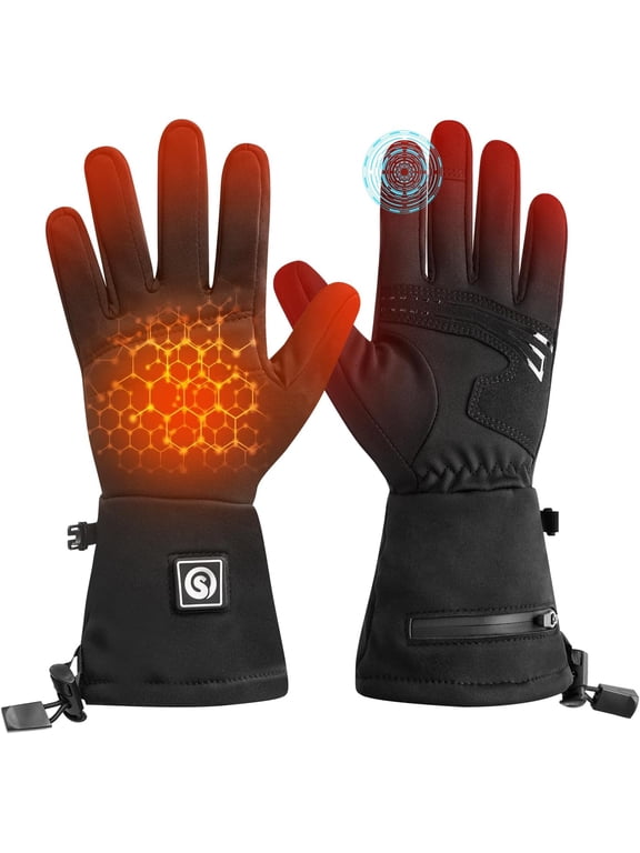 Heated Glove Liners for Men Women,Rechargeable Electric Battery Heating Riding Ski Snowboarding Hiking Cycling Hunting Thin Gloves Hand Warmer