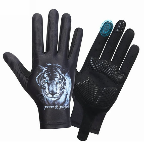Sun Will Sport Ice Silk Gloves for Men and Women,Sunburn Protection Breathable Cycling Gloves Black S-XL