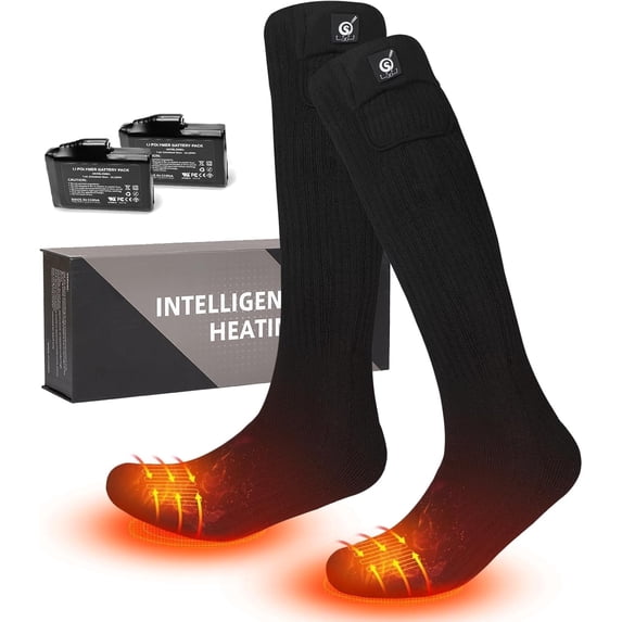 Sun Will USB Charging Warm Socks for Men and Women,Skiing Hiking Rechargeable Battery Heated Socks S-XL