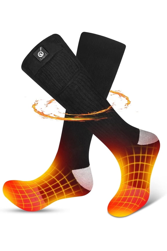 Sun Will Winter Warm Socks for Men and Women,Skiing Hiking Rechargeable Battery Heated Socks S-XL