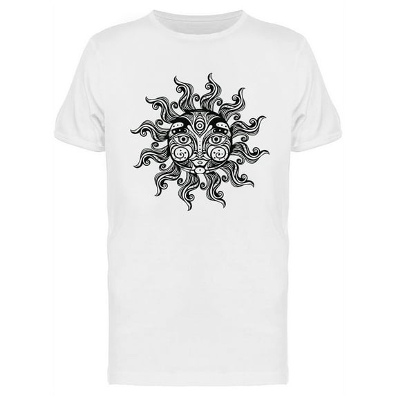 Sun With Face Design T-Shirt Men -Image by Shutterstock, Male x-Large