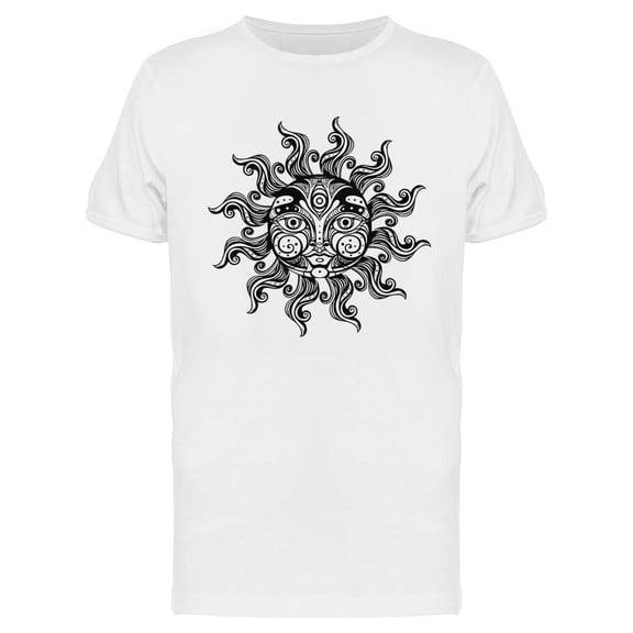 Sun With Face Design T-Shirt Men -Image by Shutterstock, Male x-Large