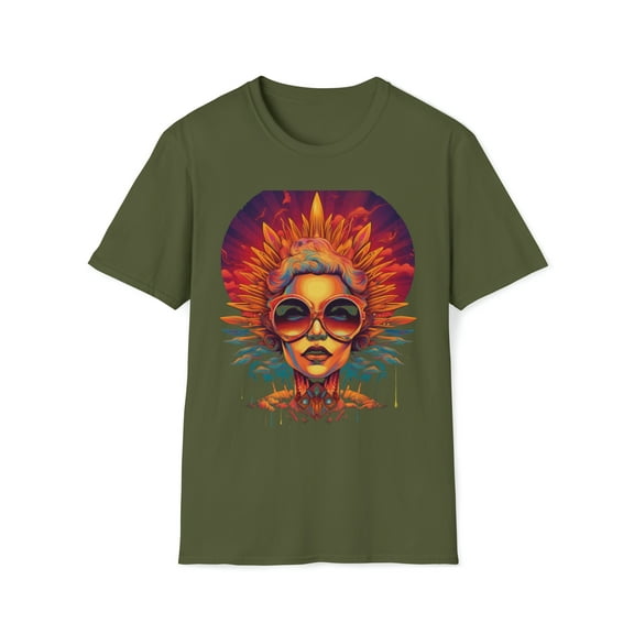 Sun Woman Unisex Softstyle T-Shirt Boho Hippie Chic Festival Inspired