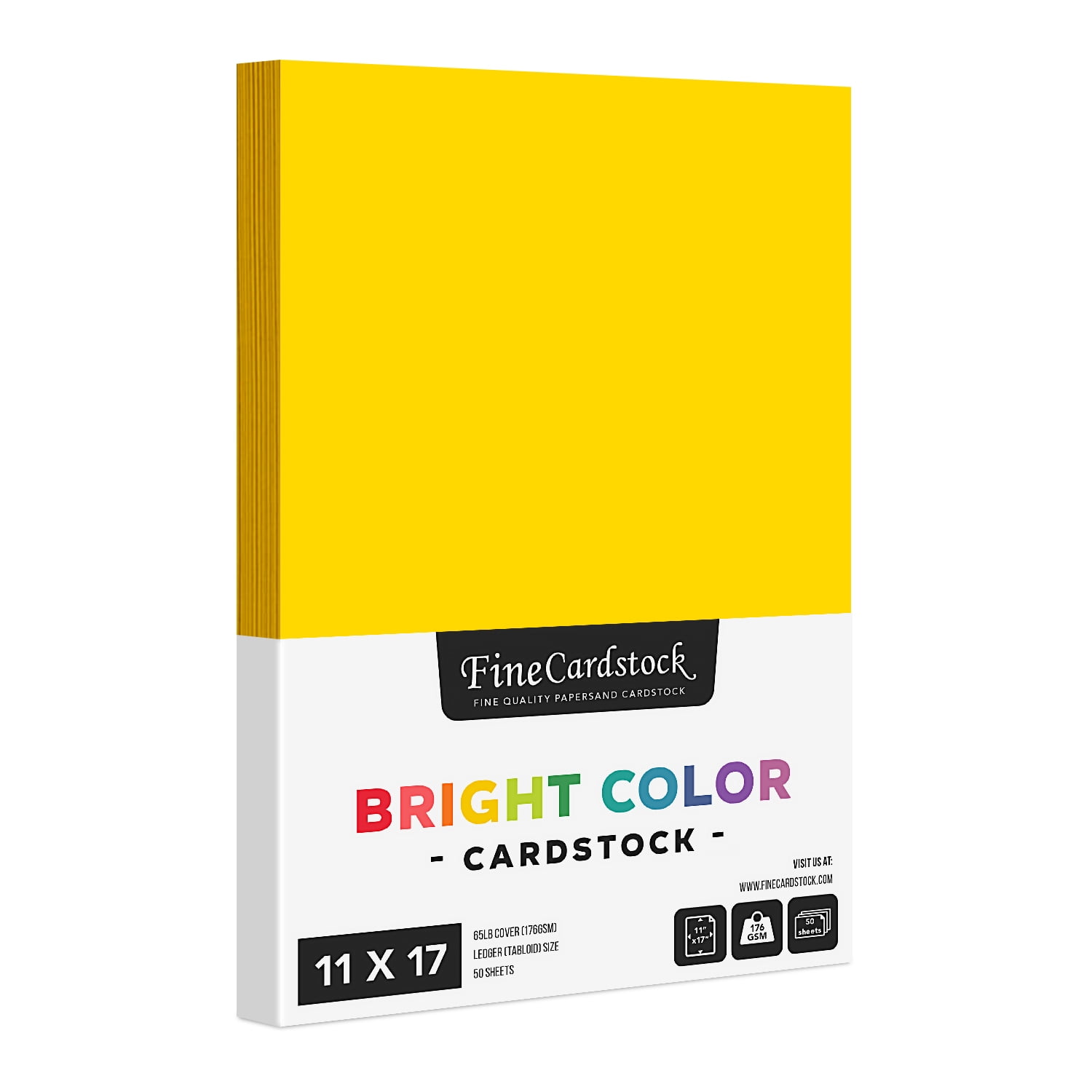 Sun Yellow Bright Color Cardstock Paper – Great for Arts and Crafts ...