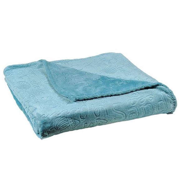 Sun Yin T1708018-SY-SEWD 50 x 70 in. Beach Wood Novelty Printed Velvet Plush Hot Pressed Throw
