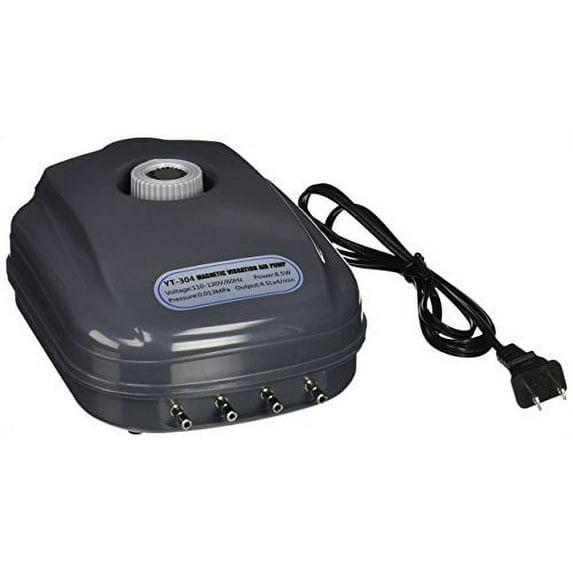 Sun Yt-304 18 Lpm Aquarium Air Pump With 4 Outlets, 85W, 120 Gallon