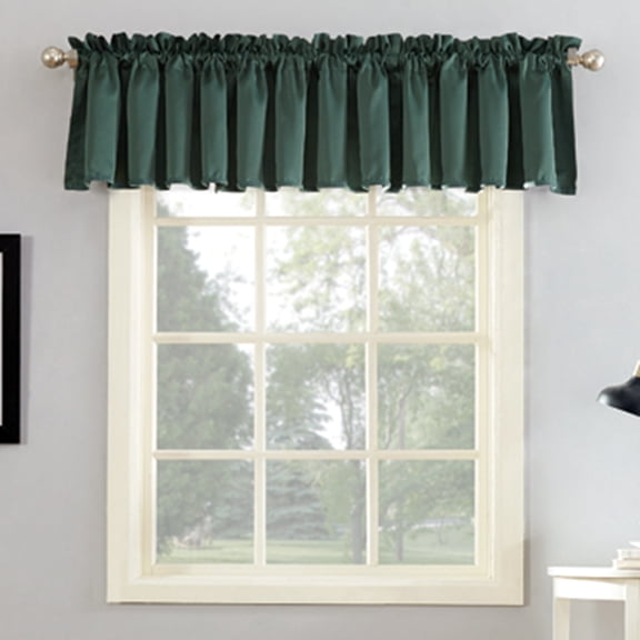 Sun Zero 1 Piece Solid Print Room Darkening Valance, 54" X 18"