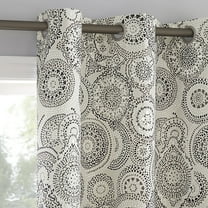 Sun Zero 2-Pack Arlo Textured Thermal Insulated Grommet Curtain Panel Pair, Brown/Medallion, 40" W x 95" L