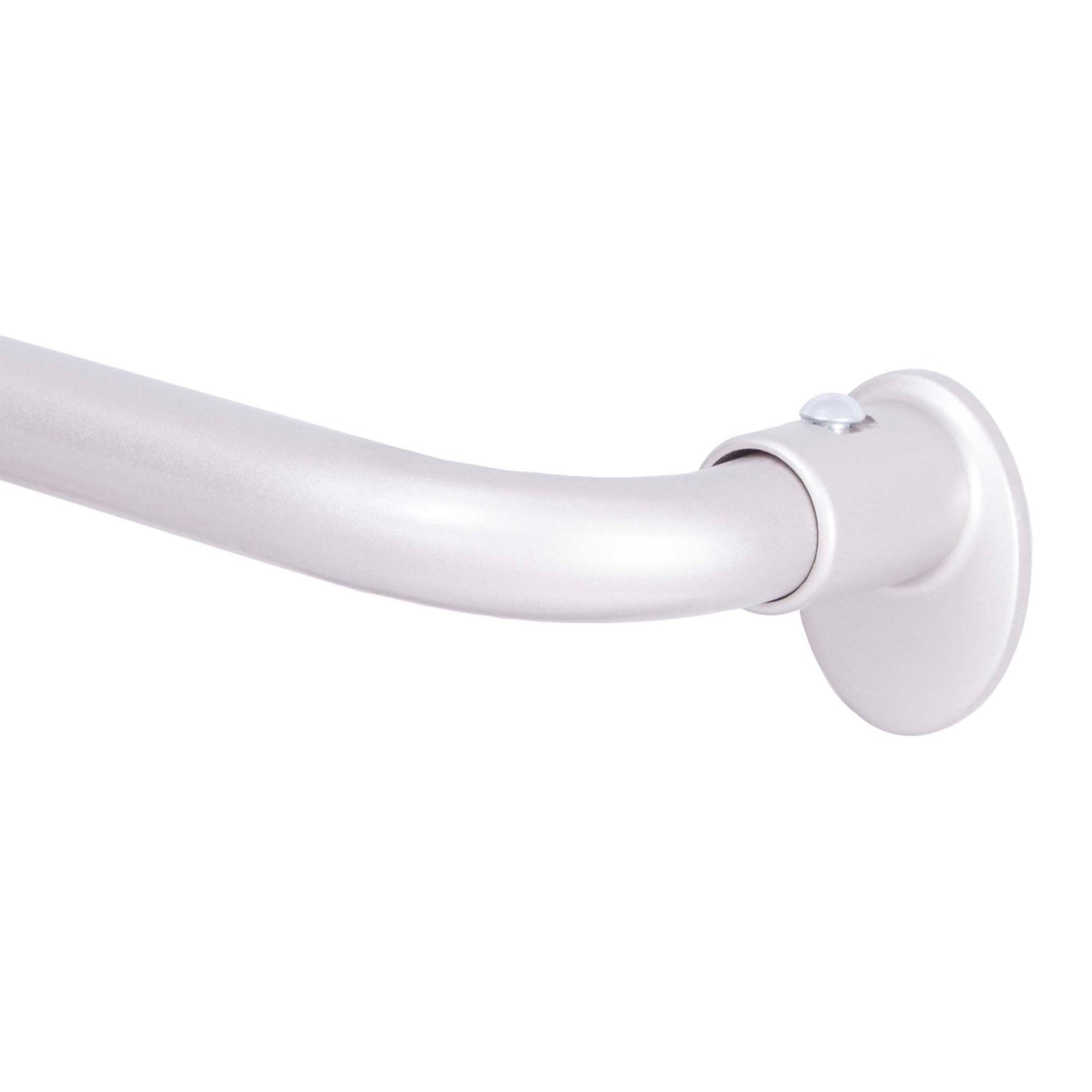 Sun Zero 5/8" Wrap Around Blackout Curtain Rod, 28-48”, Satin Silver