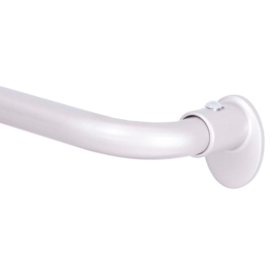 Sun Zero 5/8" Wrap Around Blackout Curtain Rod, 28-48”, Satin Silver