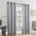 thumbnail image 1 of Sun Zero Aldwin Slub Texture Magnetic Closure 100% Blackout Grommet Curtain Panel, 40"W x 63"L, Washed Blue, 1 of 10