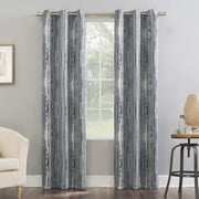 Sun Zero Allegory Abstract Blackout Grommet Curtain Panel, Blue, 40"W x 84"L 1 Panel