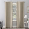 thumbnail image 1 of Sun Zero Amherst Velvet Noise Reducing Thermal Extreme 100% Blackout Back Tab/Rod Pocket Curtain Panel, Ecru, 50"W x 84"L (1 Panel), 1 of 10