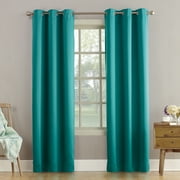 Sun Zero Arya Room Darkening Grommet Curtain Panel, 40"X95", Marine