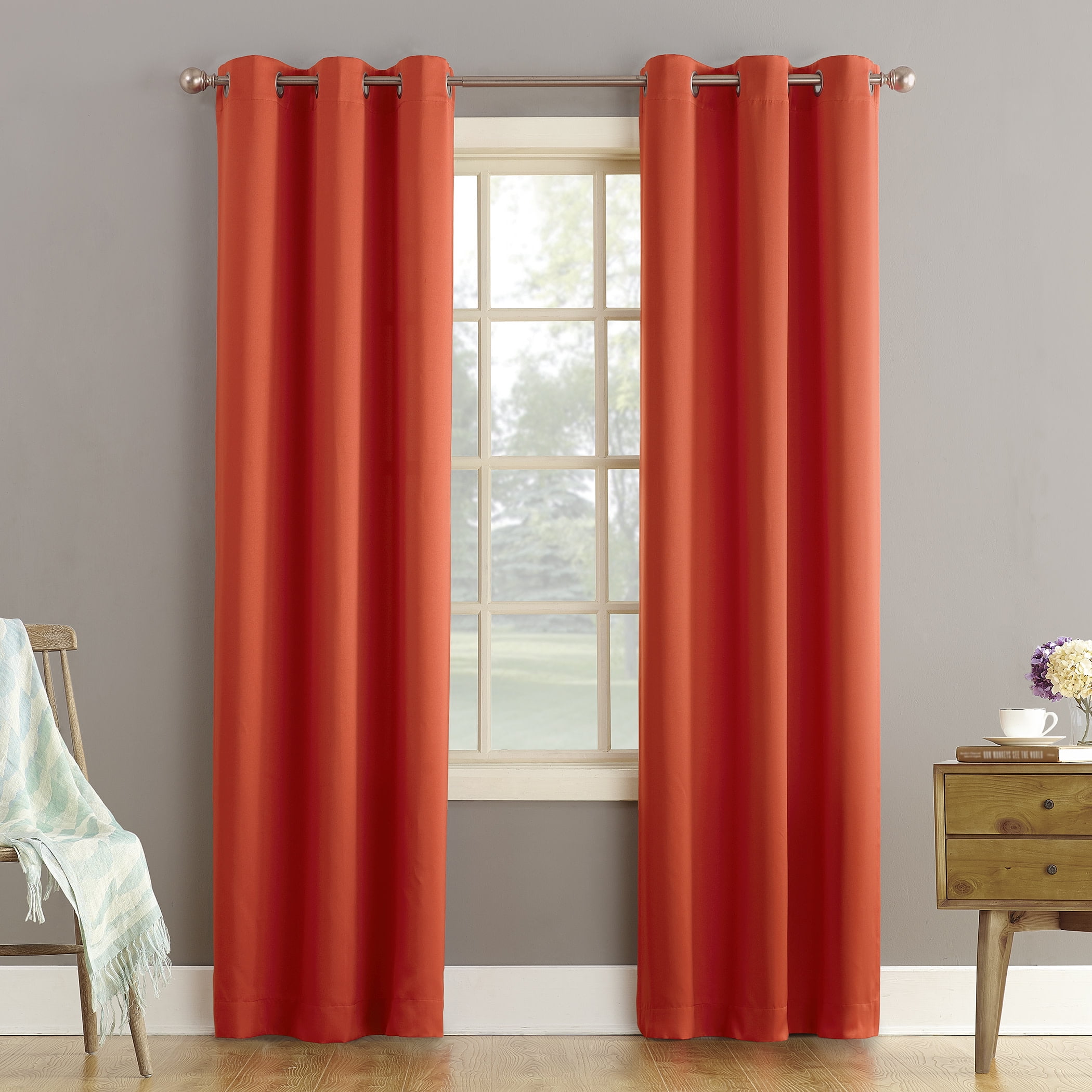 Sun Zero Arya Room Darkening Grommet Curtain Panel, 40