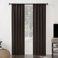 thumbnail image 1 of Sun Zero Avery 100% Blackout Rod Pocket Curtain Panel, 40" x 84", Dark Chocolate, 1 of 8