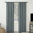 thumbnail image 1 of Sun Zero Avery 100% Blackout Rod Pocket Single Curtain Panel, 40" x 95", Harbor Blue, 1 of 8