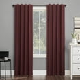 thumbnail image 1 of Sun Zero Cyrus Thermal 100% Blackout Back Tab/Rod Pocket Curtain Panel, 40"W x 63"L, Wine, 1 of 1