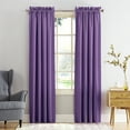 thumbnail image 1 of Sun Zero Barrow Energy Efficient Rod Pocket Curtain Panel, 54" x 95", Purple, One Panel, 1 of 8